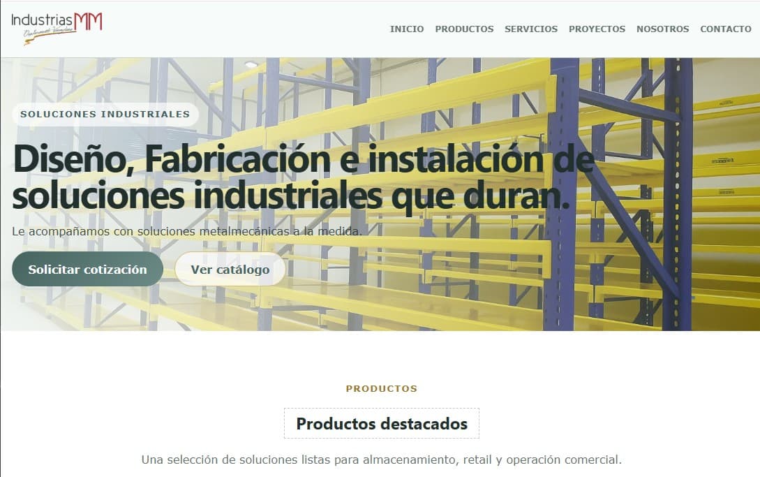 Industrias MM vista previa del proyecto